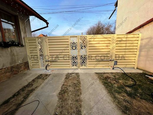 Откатные ворота под ключ с отдельной калиткой Жалюзи в Киеве и области 35