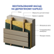Ізоляційна фасадна панель MF PANEL Шоколадна цегла, BR-03-002 для воріт