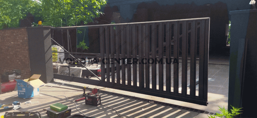 Откатные ворота TETRIX (КСС) "собери сам" с отдельной калиткой Штакетник автоматические ворота и комплектующие для ворот