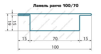 РАНЧО 100/70 для воріт і парканів, Під дерево (Printech), 0,42 мм, м2, 1 рік
