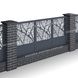 Забор 20 метров, Ornament (laser) на металлических столбах для ворот