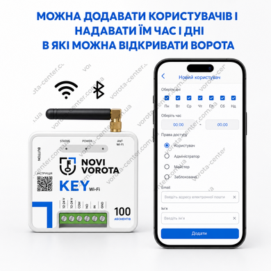 KEY Wi-Fi модуль для управления автоматикой ворот с телефона на 100 пользователей автоматические ворота и комплектующие для ворот