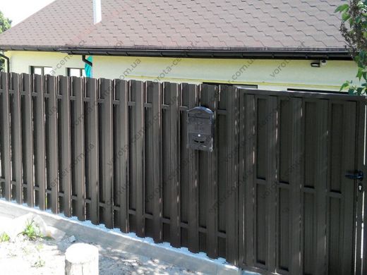 Штакетник металлический (0,98 мм) с порошковым двухсторонним покрытием автоматические ворота и комплектующие для ворот