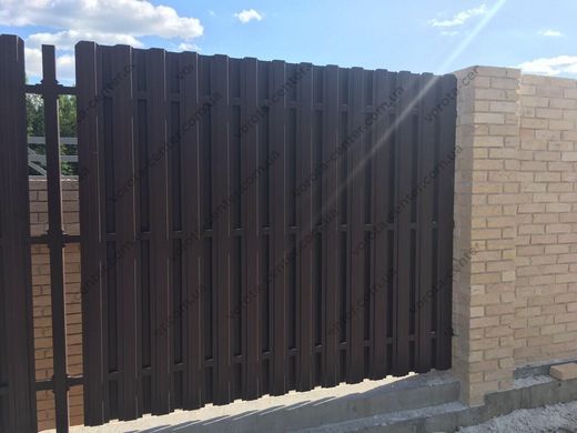 Штакетник металлический (0,98 мм) с порошковым двухсторонним покрытием автоматические ворота и комплектующие для ворот